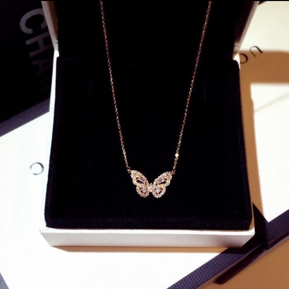 Jewelry - Rose Gold Butterfly Necklace